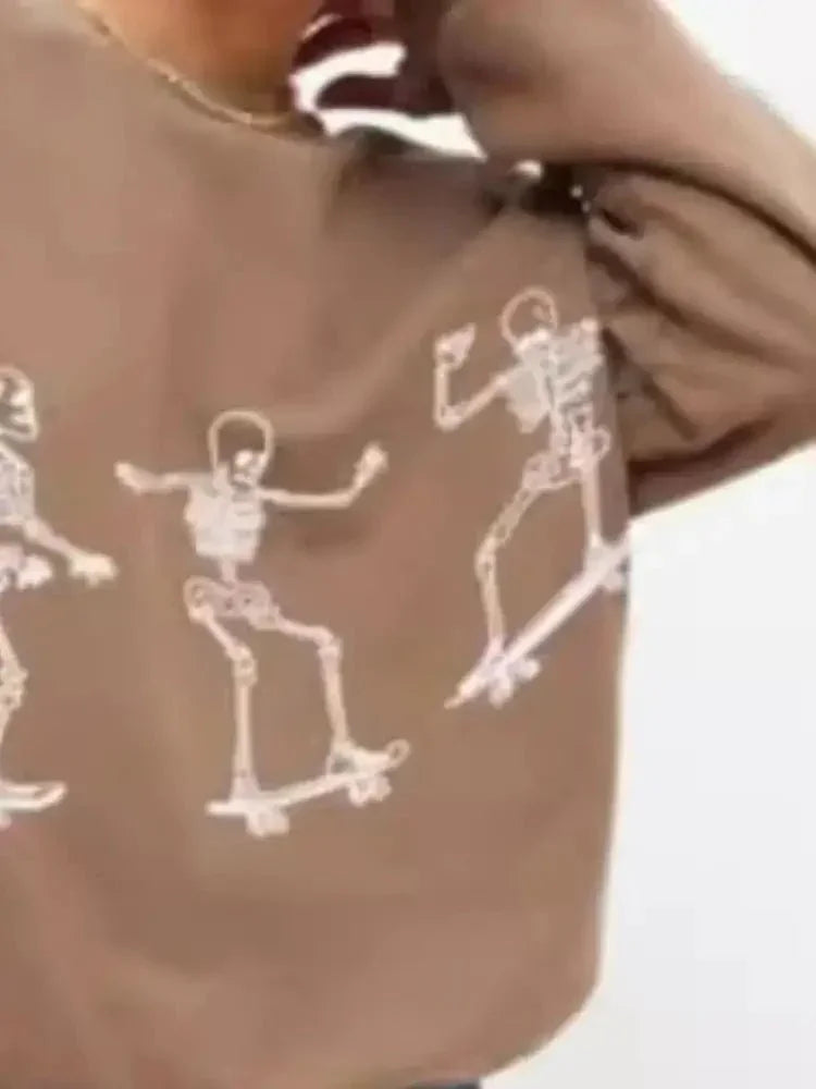 Skeleton Graphic Oversized Sweatshirt - Update AvenueHalloweenTrendsi100100528002282100100528002282deb76c59 - 421a - 476f - 8470 - df91249b6d21 - Max - OriginKhaki