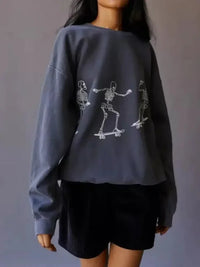 Skeleton Graphic Oversized Sweatshirt - Update AvenueHalloweenTrendsi100100528006850100100528006850f7e81fb7 - e67c - 4231 - a5bc - fed44358efe5 - Max - OriginGray