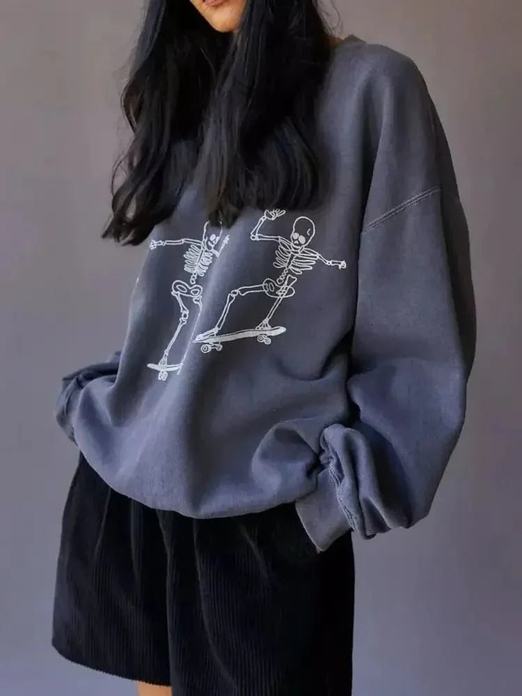 Skeleton Graphic Oversized Sweatshirt - Update AvenueHalloweenTrendsi100100528006850100100528006850f21d1ec3 - 36e9 - 40bf - 9e52 - f97b6e97587a - Max - OriginGray
