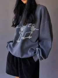 Skeleton Graphic Oversized Sweatshirt - Update AvenueHalloweenTrendsi100100528006850100100528006850f21d1ec3 - 36e9 - 40bf - 9e52 - f97b6e97587a - Max - OriginGray