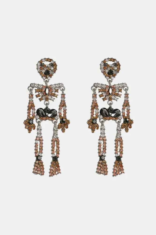 Skeleton Shape Glass Stone Dangle Earrings - Update AvenueHalloweenTrendsi101300039825021101300039825021cc9205ee1ee844f2baa18eb11fbd3275 - MaxCaramel