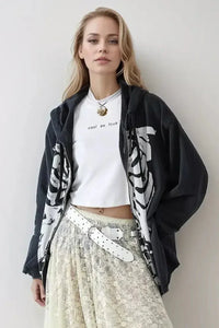 Skeleton Zip Up Drawstring Hoodie - Update AvenueHalloweenTrendsi10010068377172110010068377172161e551bc - 5ff1 - 4b94 - aa0e - adb73611dfa6 - MaxBlack