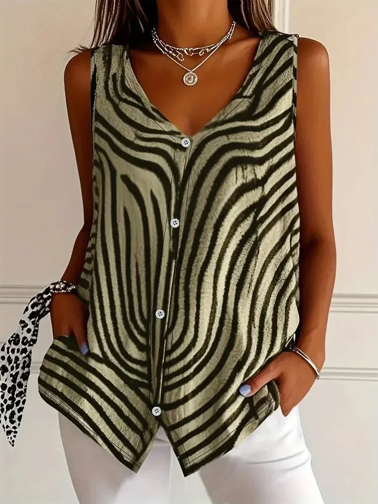 Sleeveless Zebra Print Button - Up Tank Top - Update AvenueTanks & CamisTrendsi1001003721600861001003721600861a40481837474d79a926f49ef09362ba - Max - OriginYellow - Green