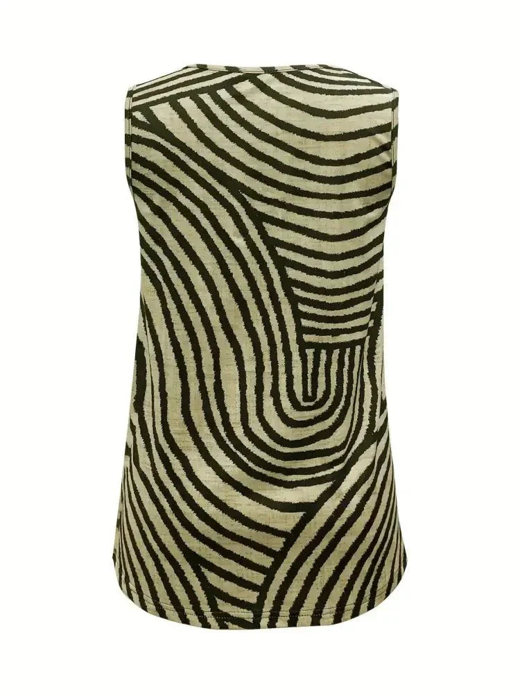 Sleeveless Zebra Print Button - Up Tank Top - Update AvenueTanks & CamisTrendsi10010037216008610010037216008605bc553589884030a793060ea704ad37 - Max - OriginYellow - Green