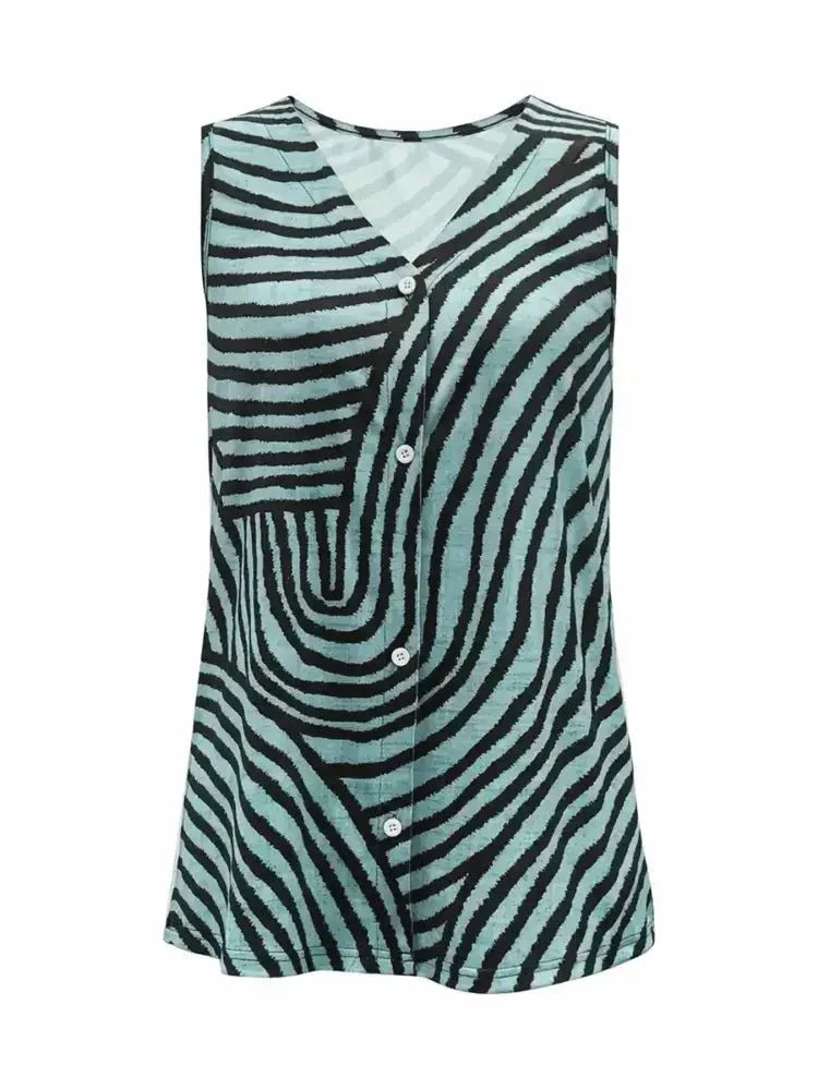 Sleeveless Zebra Print Button - Up Tank Top - Update AvenueTanks & CamisTrendsi1001003721637061001003721637064fed35809e49447db9dabb3df8d39649 - Max - OriginBlue