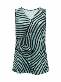Sleeveless Zebra Print Button - Up Tank Top - Update AvenueTanks & CamisTrendsi1001003721637061001003721637064fed35809e49447db9dabb3df8d39649 - Max - OriginBlue