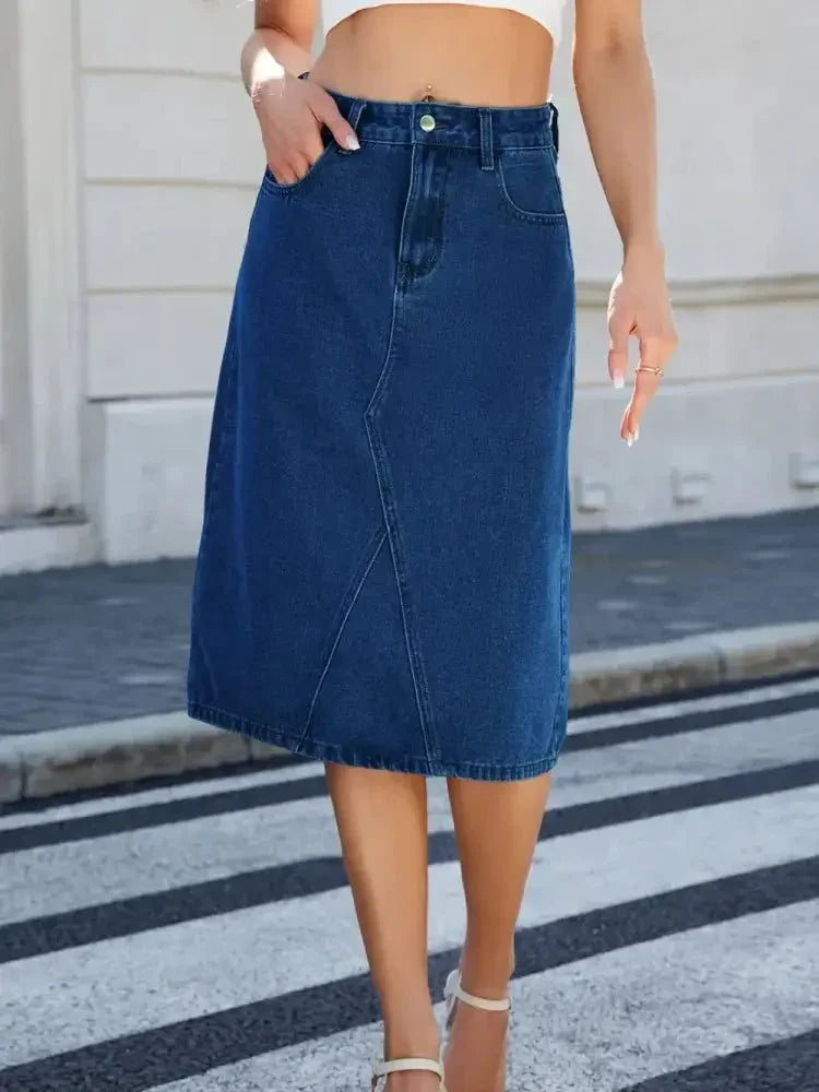 Slit Back Midi Denim Skirt - Update AvenueDenim Dresses & SkirtsTrendsi1001006585010681001006585010682e3d1caa - 33c9 - 4f3d - 9a4d - 7616e3ef7274 - MaxDark Blue