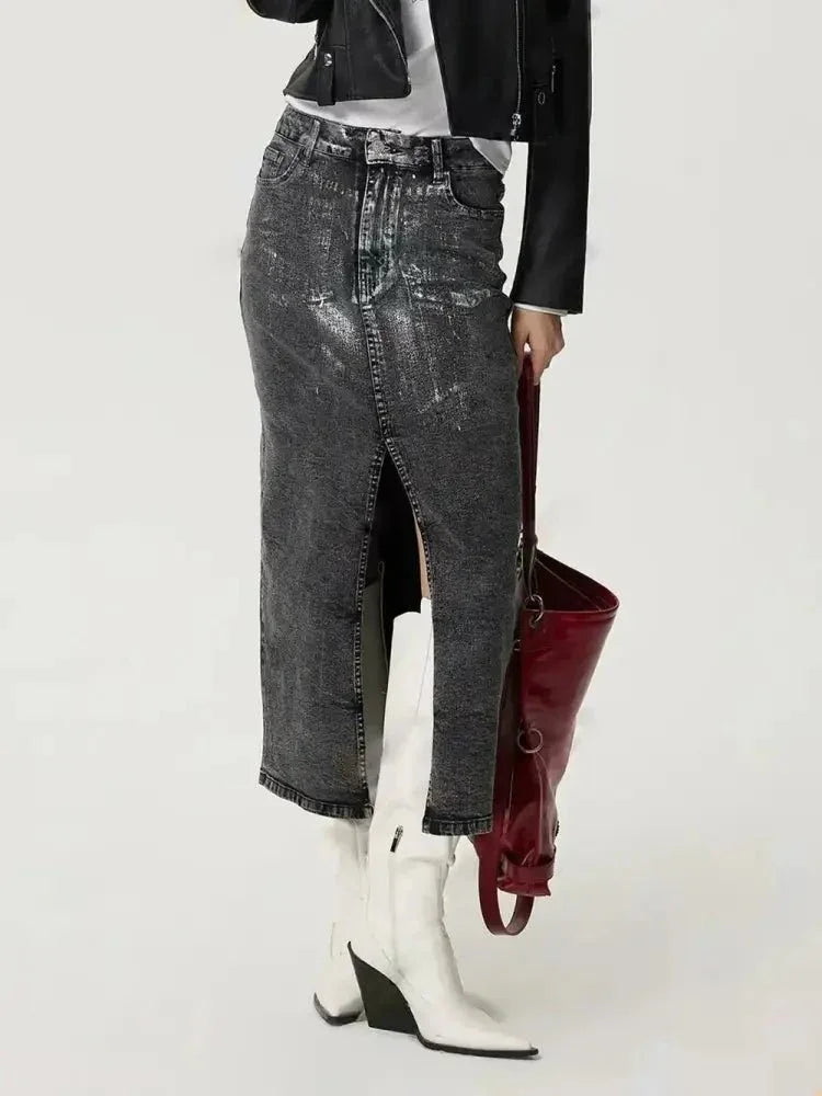Slit Midi Denim Skirt with Pockets - Update AvenueDenim Dresses & SkirtsTrendsi10010076147198110010076147198137338d3a - 3c8a - 4985 - b4f4 - e87ff5c26c19 - MaxBlack