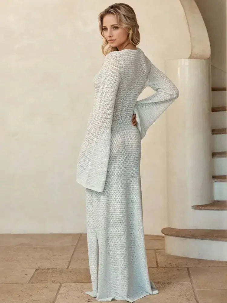 Slit Plunge Flare Sleeve Cover - Up Dress - Update AvenueTrendsi10010063461179310010063461179397da09d6 - 216e - 4d78 - ae70 - 05969f30d589 - MaxWhite