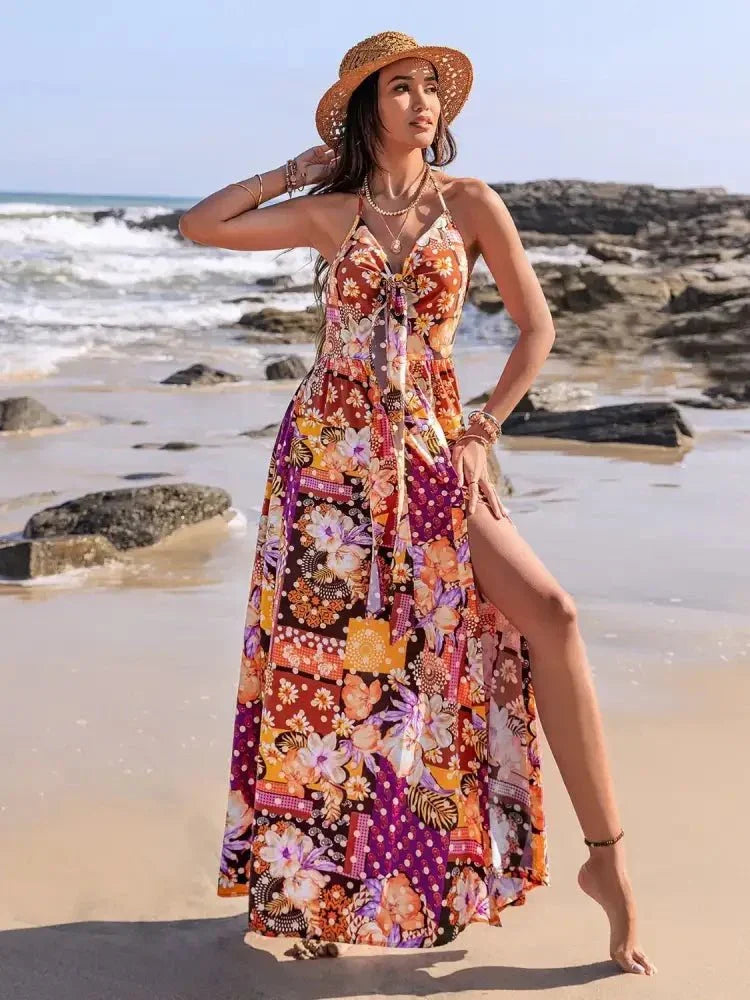 Slit Printed Halter Neck Cami Dress - Update AvenueBoho VibesTrendsi100100557511786100100557511786a61a5c35 - 1721 - 440e - af94 - 44670a08996c - Max - OriginMulticolor