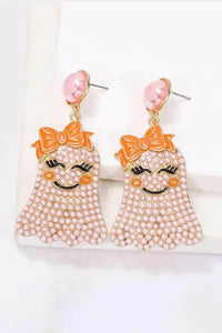 Smiling Ghost Shape Synthetic Pearl Earrings - Update AvenueHalloweenTrendsi10130072960157510130072960157559b86560a13e451c9732980b05e3491f - MaxBlush Pink