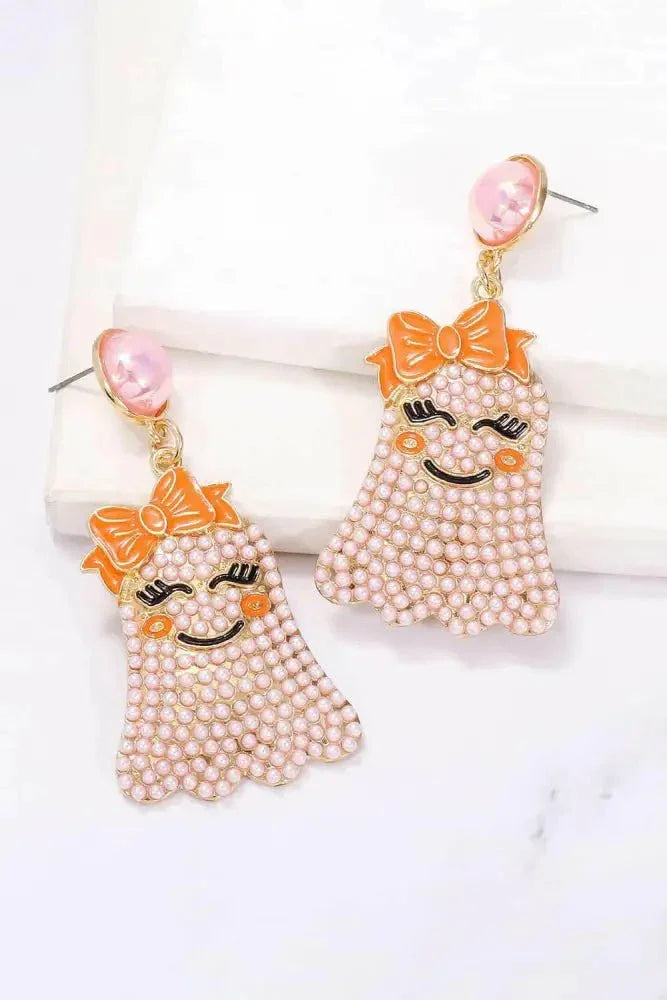 Smiling Ghost Shape Synthetic Pearl Earrings - Update AvenueHalloweenTrendsi1013007296015751013007296015759592740cb9984a1ba33a9bc1674c20ae - MaxBlush Pink