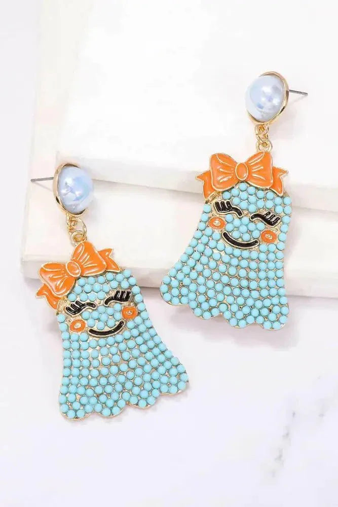 Smiling Ghost Shape Synthetic Pearl Earrings - Update AvenueHalloweenTrendsi10130072960677010130072960677091e194f0104d429eaf4de39f60a5ef27 - MaxLight Blue