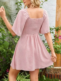 Smocked Back Knotted Flutter Sleeve Dress - Update AvenueEffortless Elegance: DressesTrendsi100100009895376100100009895376f8b12dd8 - ced0 - 490f - b1bd - 4886940448a6 - Max - OriginBlush Pink
