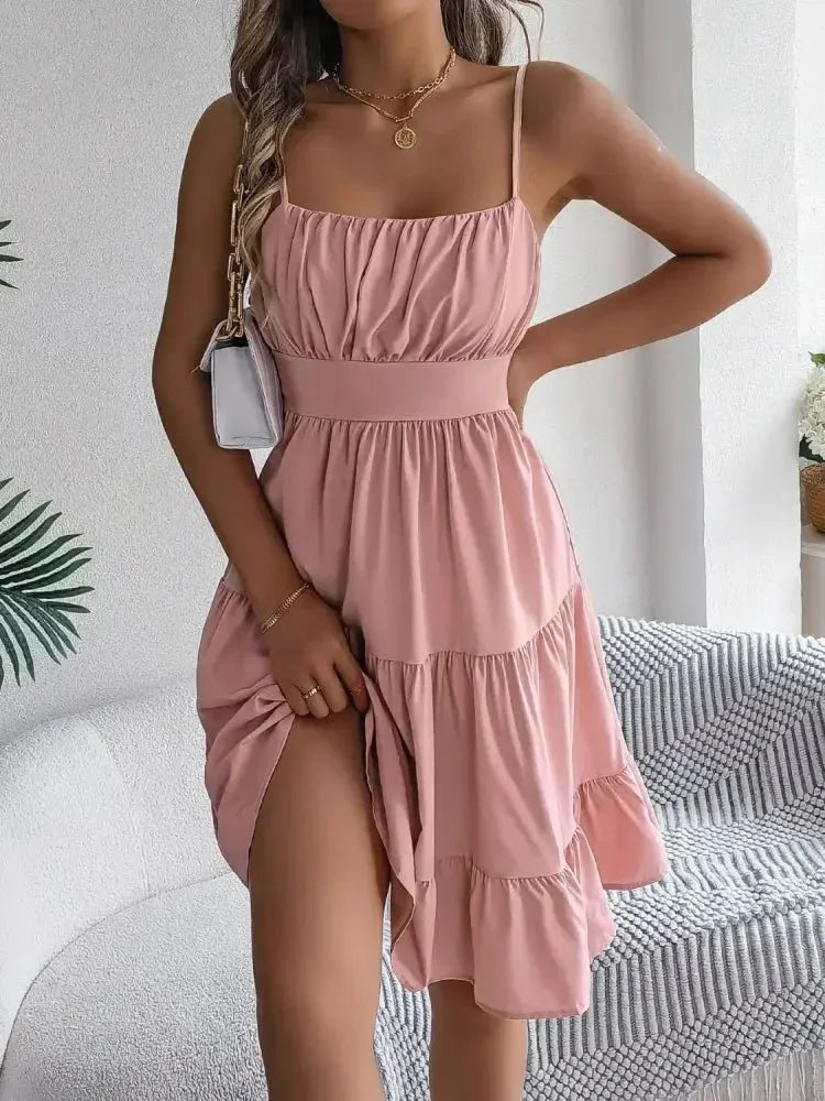 Smocked Back Tiered Cami Dress - Update AvenueEffortless Elegance: DressesTrendsi10010058230335910010058230335935542895 - 8dad - 43c6 - a9dc - 8c4565c0f620 - Max - OriginDusty Pink
