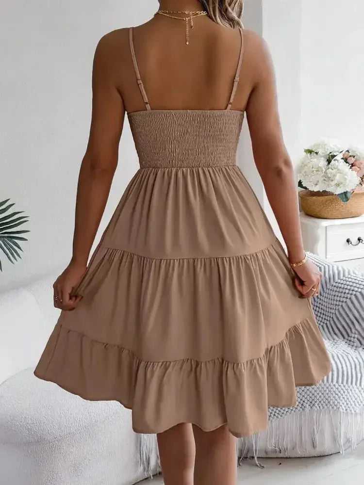 Smocked Back Tiered Cami Dress - Update AvenueEffortless Elegance: DressesTrendsi10010058230453610010058230453612886c55 - fd80 - 4da2 - 9c7c - 9c4d27866c3f - Max - OriginCamel