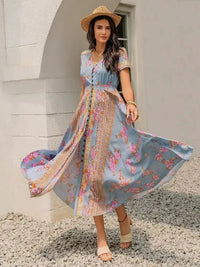 Smocked Floral V - Neck Short Sleeve Midi Dress - Update AvenueBoho VibesTrendsi10010088239174410010088239174449c8901c - daaf - 43c5 - a772 - 4fa163374543 - MaxLight Blue