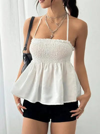 Smocked Frill Halter Neck Cami - Update AvenueTrendsi10010055679142710010055679142731ed8384 - df83 - 426f - a131 - 3351884efb91 - Max - OriginWhite