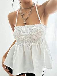 Smocked Frill Halter Neck Cami - Update AvenueTrendsi10010055679142710010055679142718bb7809 - a3e0 - 4e58 - b436 - 01aa82dfef05 - Max - OriginWhite