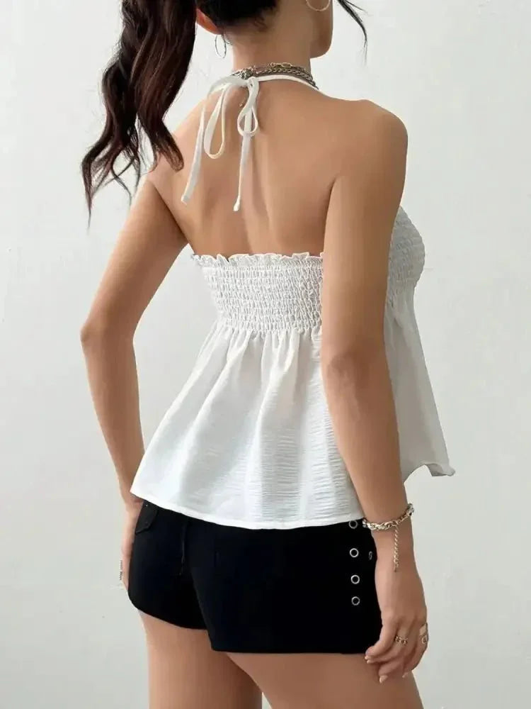 Smocked Frill Halter Neck Cami - Update AvenueTrendsi1001005567914271001005567914277b82ae7f - 9f9a - 47f0 - 8e87 - ac9f15febf9b - Max - OriginWhite