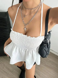 Smocked Frill Halter Neck Cami - Update AvenueTrendsi10010055679142710010055679142798709f9a - 02af - 4a12 - 8e22 - dbd982535b6c - Max - OriginWhite