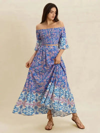 Smocked Off - Shoulder Printed Top and Skirt Set - Update AvenueBoho VibesTrendsi1001000032815751001000032815759914dec9 - 53af - 4d65 - 96fc - 5079026c6606 - Max - OriginBlue Purple