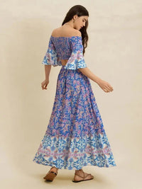 Smocked Off - Shoulder Printed Top and Skirt Set - Update AvenueBoho VibesTrendsi100100003281575100100003281575c461b82d - 1a38 - 4978 - ae4f - 06300221691c - Max - OriginBlue Purple