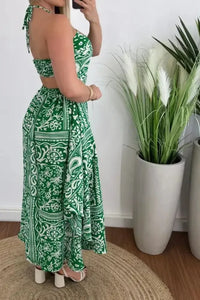 Smocked Printed Halter Neck Dress - Update AvenueVacation StyleTrendsi100100879291318100100879291318d81c3345 - 91ea - 47bb - b8c0 - c50ee9617d71 - MaxGreen