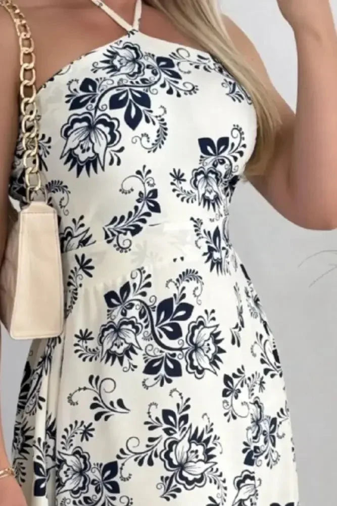 Smocked Printed Halter Neck Dress - Update AvenueVacation StyleTrendsi100100879295389100100879295389b7936b2c - 5d58 - 4056 - bda4 - 742f25510029 - MaxWhite