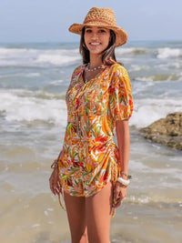 Smocked Printed Tie Neck Romper - Update AvenueBoho VibesTrendsi100100068231804100100068231804024c6a38 - 2371 - 484b - 9f04 - 670808d2c57b - Max - OriginTangerine