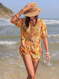 Smocked Printed Tie Neck Romper - Update AvenueBoho VibesTrendsi100100068231804100100068231804e89581db - e3d0 - 4eaf - a840 - 6fc9568b9af7 - Max - OriginTangerine