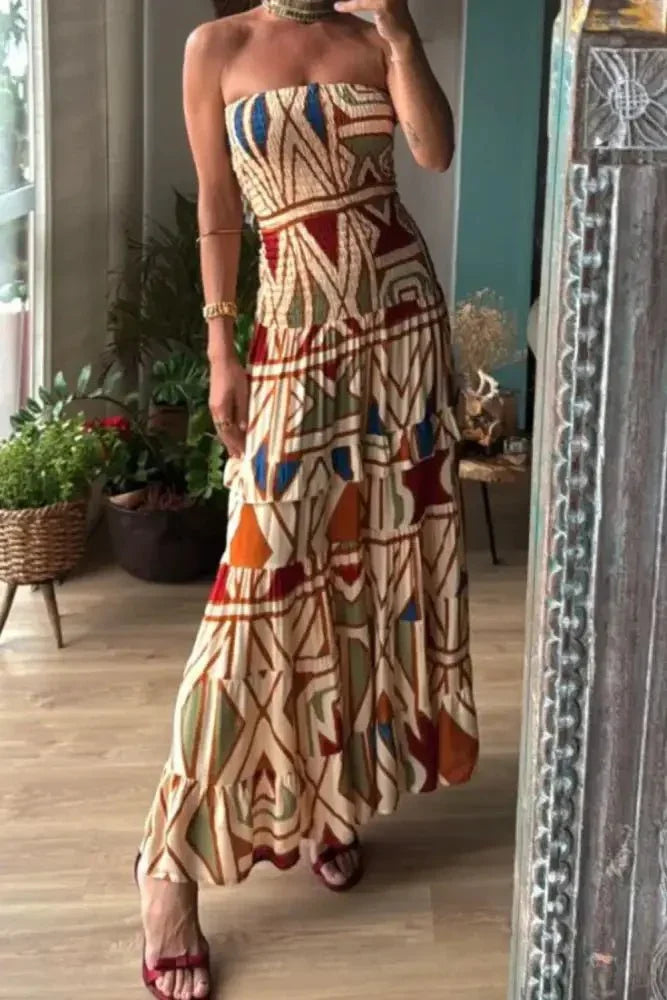 Smocked Printed Tube Dress - Update AvenueBoho VibesTrendsi10010077158141910010077158141964f363a4 - ef50 - 4c79 - b7ef - 1cf6a18563cf - Max - OriginMulticolor