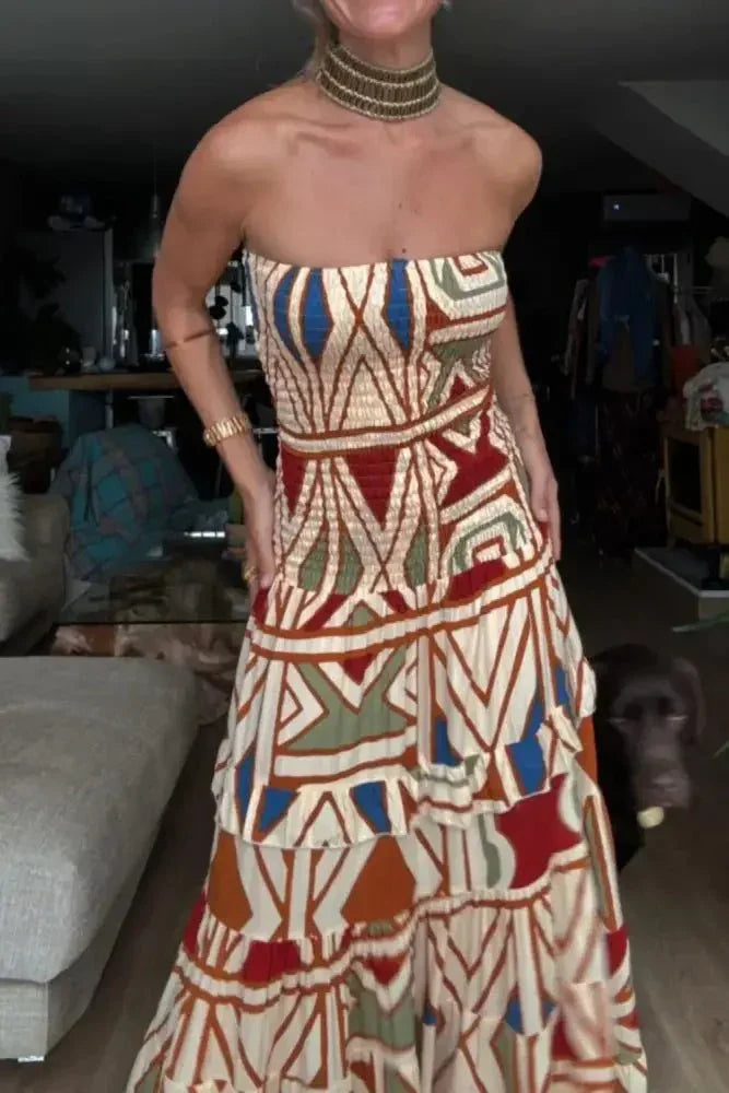 Smocked Printed Tube Dress - Update AvenueBoho VibesTrendsi100100771581419100100771581419ef339a8f - c9b3 - 4604 - 98e2 - 378ec4de3483 - Max - OriginMulticolor