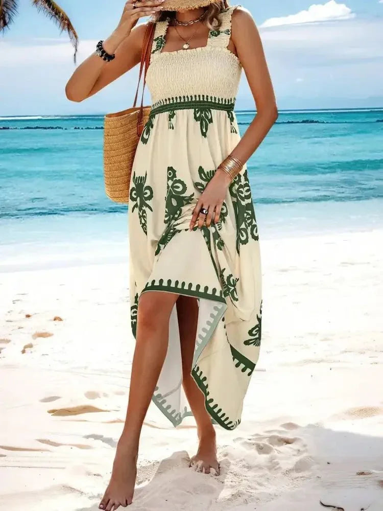 Smocked Printed Wide Strap Maxi Dress - Update AvenueBoho VibesTrendsi100100848891111100100848891111e967e6d0 - 1bba - 4a2b - 86be - 093e4af941e9 - Max - OriginMoss
