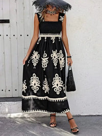 Smocked Printed Wide Strap Maxi Dress - Update AvenueBoho VibesTrendsi1001008488918521001008488918527f224e01 - 51fc - 4153 - a69a - c2b1b6665e47 - Max - OriginBlack