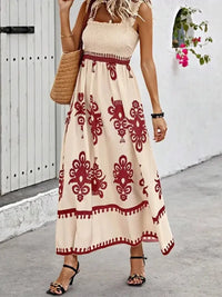Smocked Printed Wide Strap Maxi Dress - Update AvenueBoho VibesTrendsi100100848893181100100848893181c634784f - 8f80 - 43cd - ba73 - 10ba3ef4bf0f - Max - OriginRust