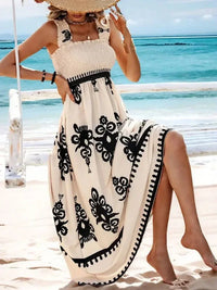 Smocked Printed Wide Strap Maxi Dress - Update AvenueBoho VibesTrendsi1001008488967161001008488967164768e1d5 - 5f56 - 43bc - 9138 - 8f26e7549de8 - Max - OriginTan