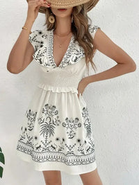 Smocked Ruffled Cap Sleeve Mini Dress - Update AvenueBoho VibesTrendsi1001005642514821001005642514826f935416 - c42c - 4fc8 - b08c - 4271eb38b77c - Max - OriginCream