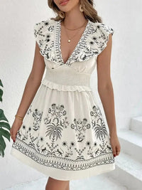 Smocked Ruffled Cap Sleeve Mini Dress - Update AvenueBoho VibesTrendsi1001005642514821001005642514827e37f221 - c1c8 - 4681 - 8dd5 - 5987e6e3c302 - Max - OriginCream