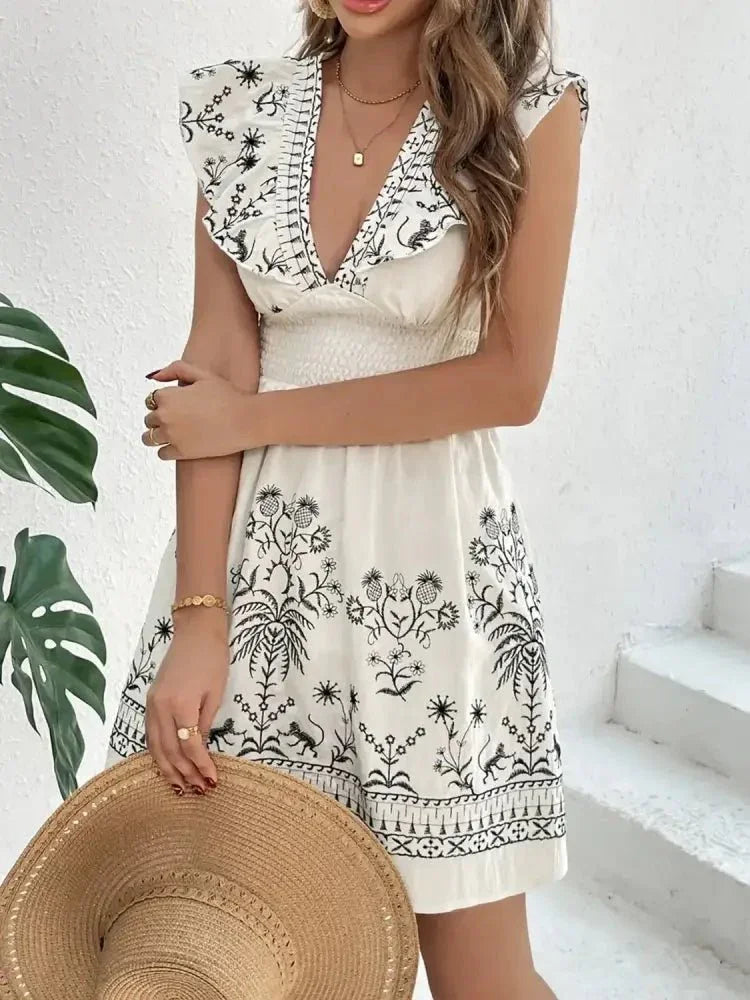 Smocked Ruffled Cap Sleeve Mini Dress - Update AvenueBoho VibesTrendsi100100564251482100100564251482d3903b5d - d607 - 48eb - 86d4 - 90738a9485a7 - Max - OriginCream