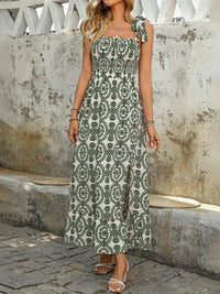 Smocked Slit Printed Tie Shoulder Dress - Update AvenueEffortless Elegance: DressesTrendsi100100786555754100100786555754eb3de804 - 8331 - 4922 - b749 - aba7cffb2837 - MaxMoss