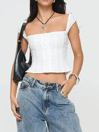 Smocked Square Neck Top - Update AvenueTrendsi1001000651405381001000651405380e2aea1f - bdbb - 4664 - af08 - 12383a521d7e - Max - OriginWhite