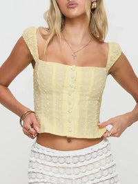 Smocked Square Neck Top - Update AvenueTrendsi1001000651483121001000651483125e9c9bc3d53241cb91643f97669260e1 - Max - OriginYellow