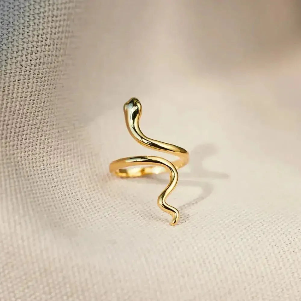 Snake Shape 18K Gold - Plated Bypass Ring - Update AvenueRingTrendsi100500183781858100500183781858Snake Shape 18K Gold - Plated Bypass RingGold