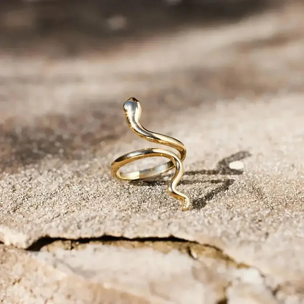 Snake Shape 18K Gold - Plated Bypass Ring - Update AvenueRingTrendsi100500183781858100500183781858Snake Shape 18K Gold - Plated Bypass RingGold
