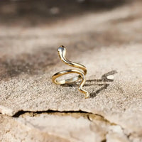 Snake Shape 18K Gold - Plated Bypass Ring - Update AvenueRingTrendsi100500183781858100500183781858Snake Shape 18K Gold - Plated Bypass RingGold