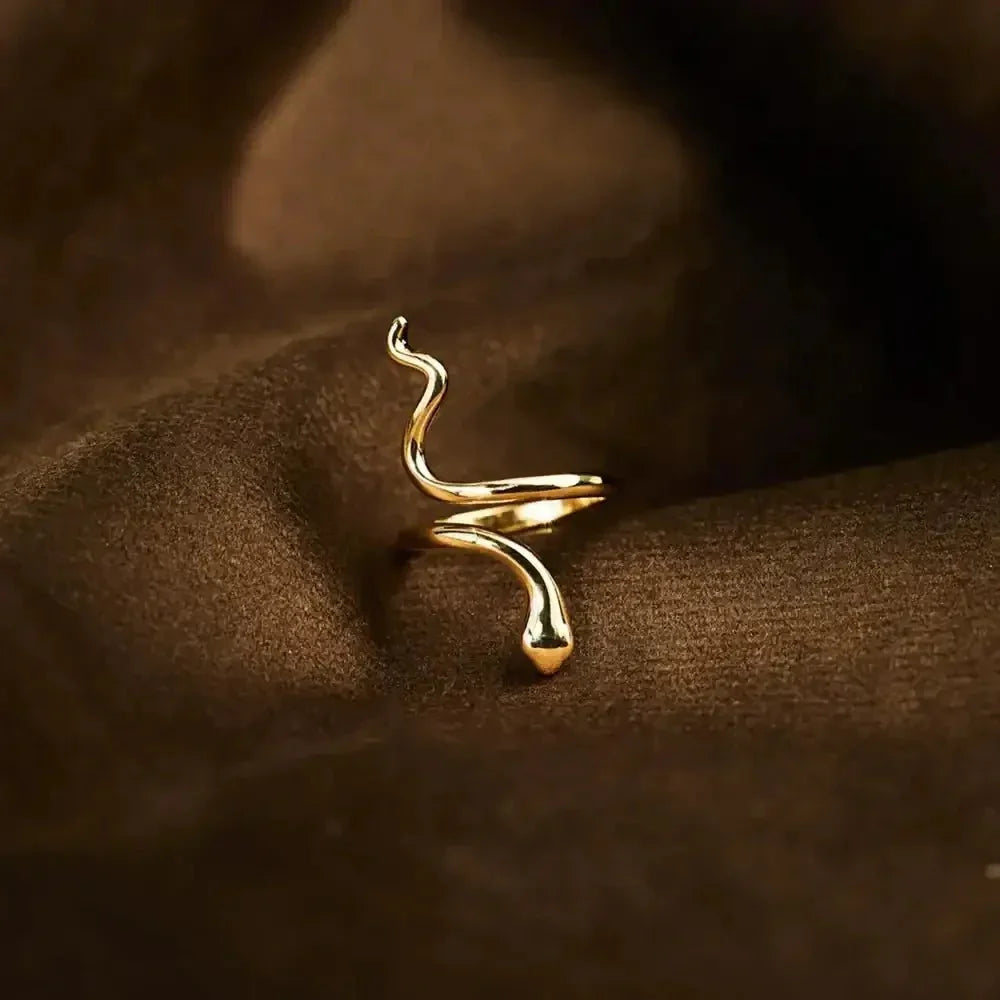 Snake Shape 18K Gold - Plated Bypass Ring - Update AvenueRingTrendsi100500183781858100500183781858Snake Shape 18K Gold - Plated Bypass RingGold