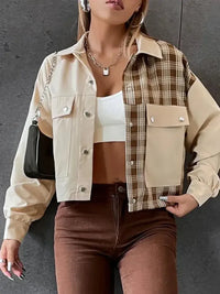 Snap Down Color Block Plaid Jacket - Update AvenueTrendsi100100473771116100100473771116efe00160 - 54dd - 4288 - b4d2 - 113255f74be5 - MaxBeige