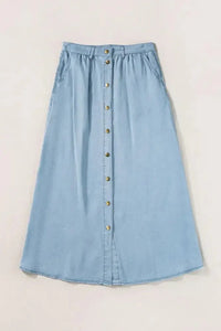 Snap Down High Waist Denim Skirt - Update AvenueDenim Dresses & SkirtsTrendsi10010040849122510010040849122591bb1924 - eca1 - 4a57 - b01c - 7c2562f12a63 - MaxLight