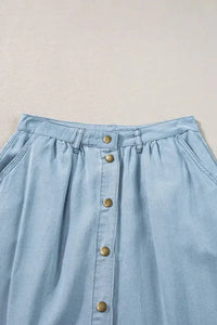 Snap Down High Waist Denim Skirt - Update AvenueDenim Dresses & SkirtsTrendsi100100408491225100100408491225e9d2b7fe - 3600 - 4df5 - 9c87 - 415b6490f72f - MaxLight